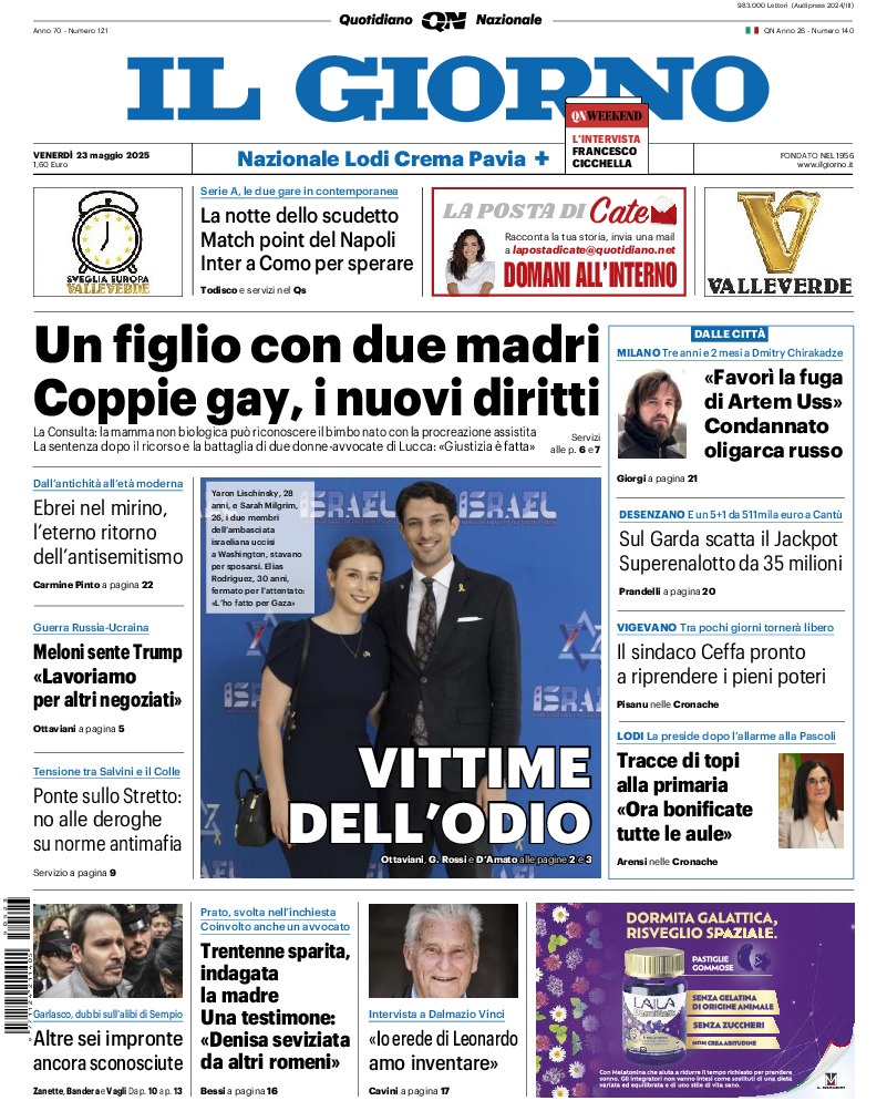 Prima-pagina-il giorno-edizione-di-oggi-20250523